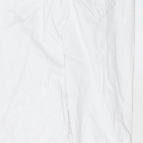 Erin Womens White Cotton Skinny Jeans Size 14 L23 in Regular