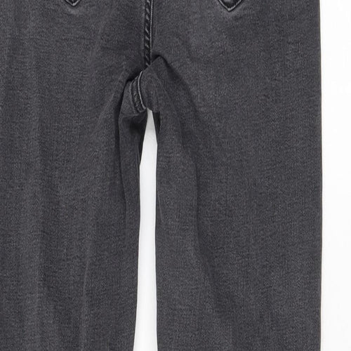 Denim & Co. Womens Grey Cotton Skinny Jeans Size 14 L25 in Regular Zip