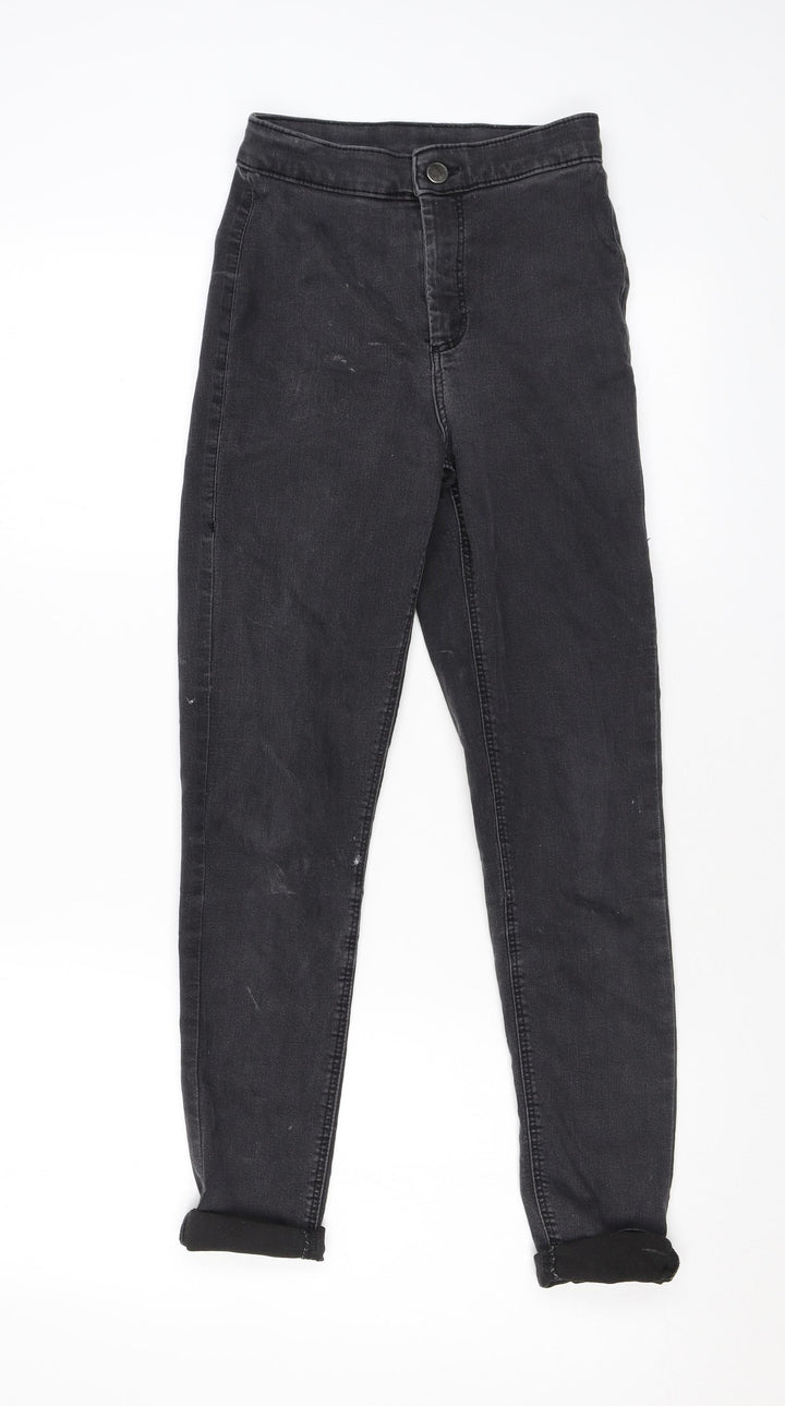 Topshop Womens Grey Cotton Jegging Jeans Size 26 in L32 in Regular Zip