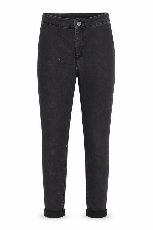 Front view of Topshop women’s grey cotton jegging jeans, size UK 26, in, 32-inch leg regular zip