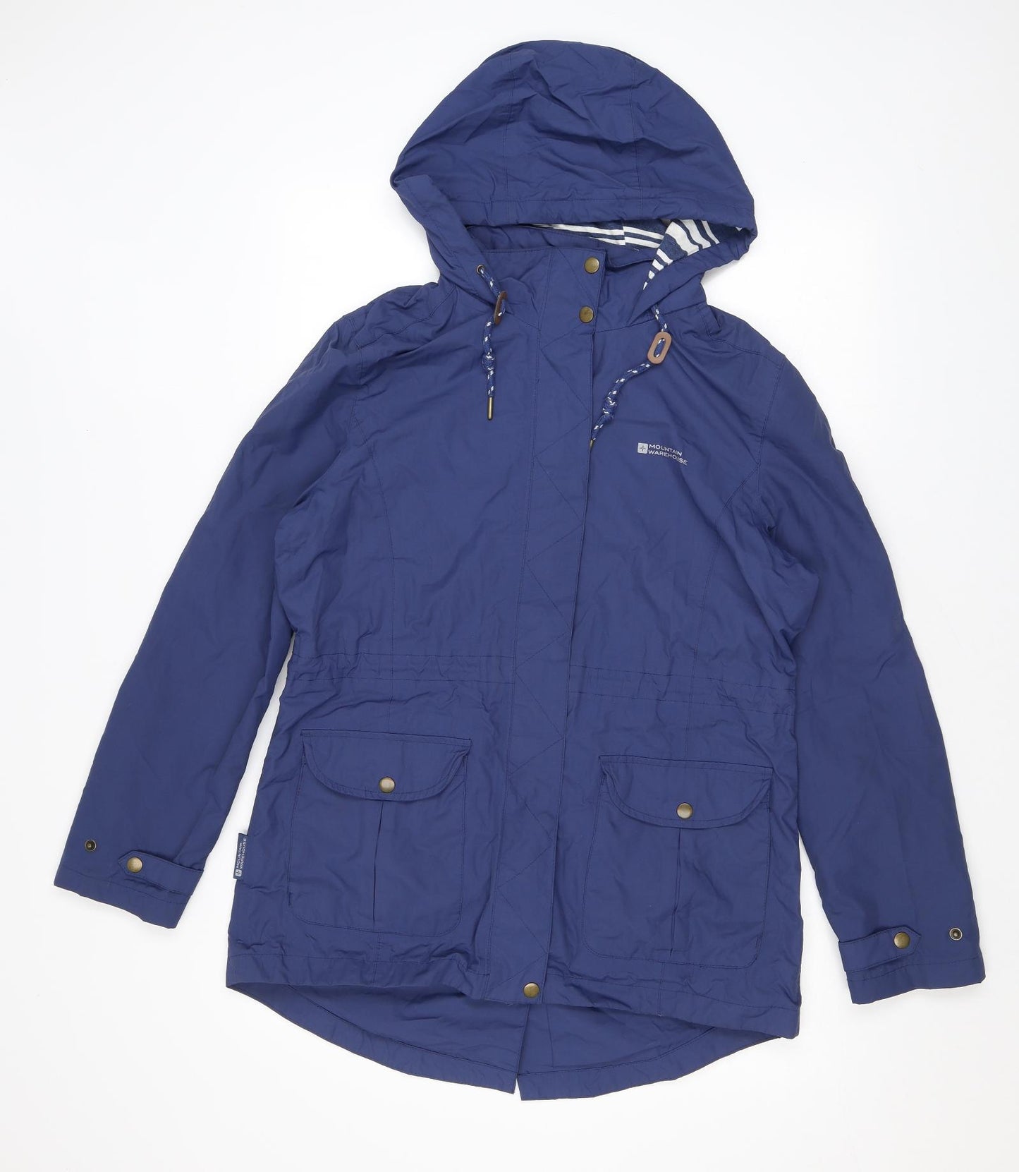 Mountain Warehouse Womens Blue Rain Coat Coat Size 12 Zip