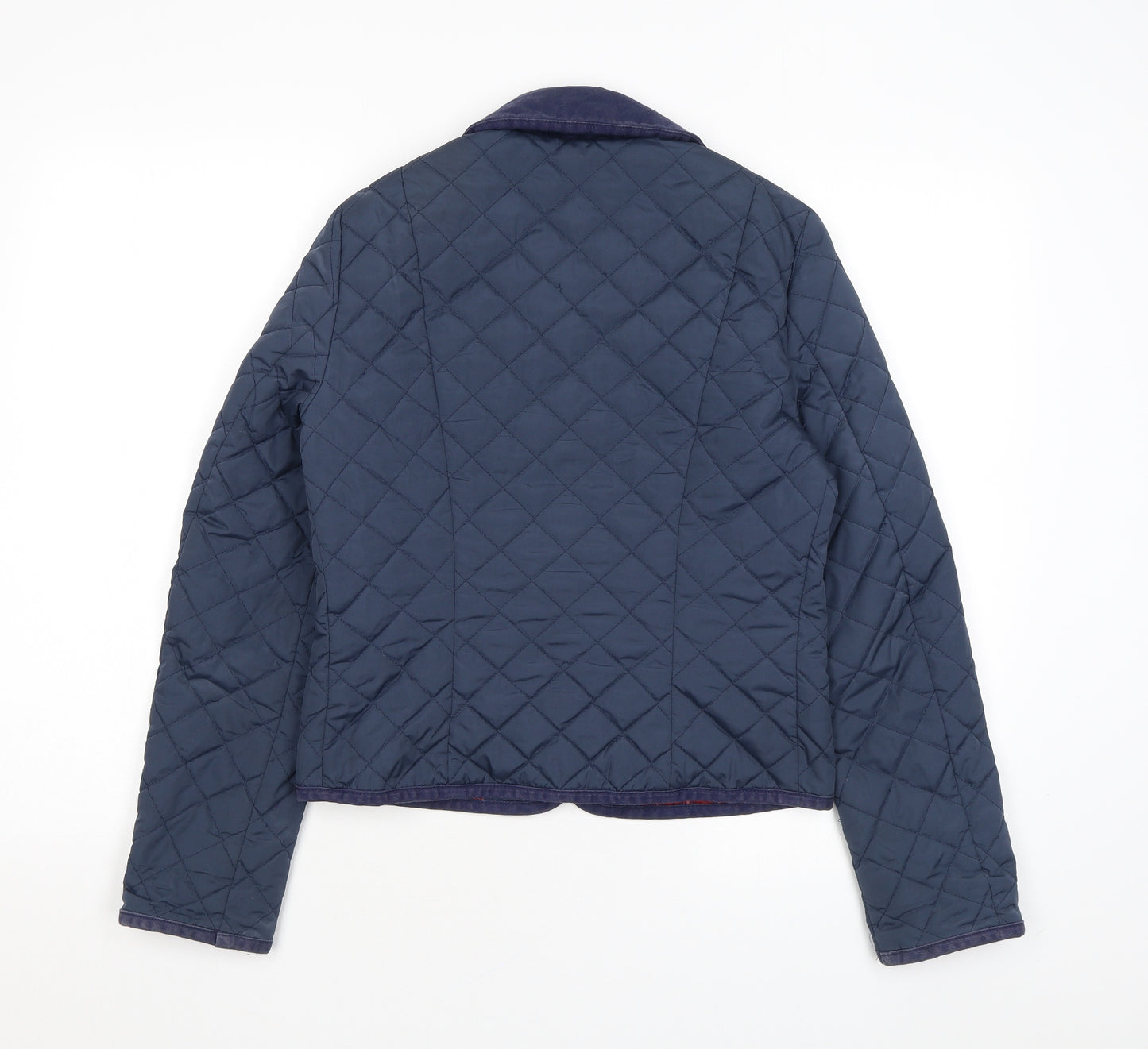 Limited Collection Womens Blue Quilted Coat Size 6 Snap