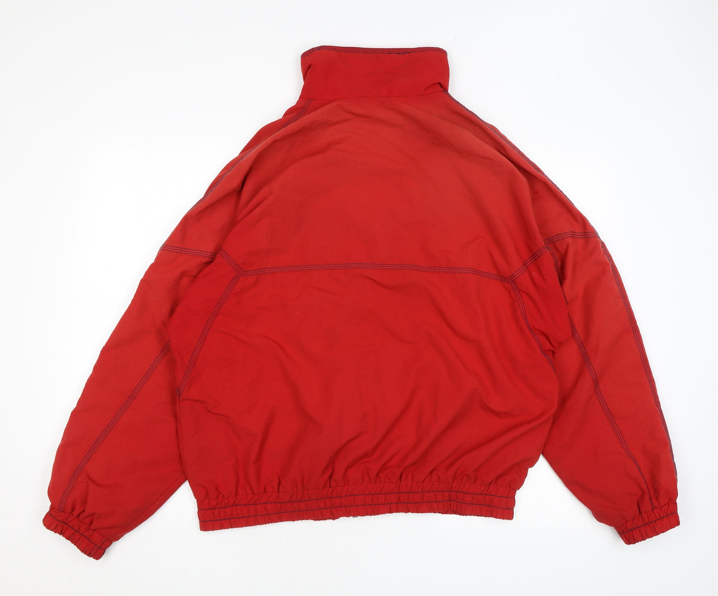 Rodeo Mens Red Bomber Jacket Jacket Size M Zip