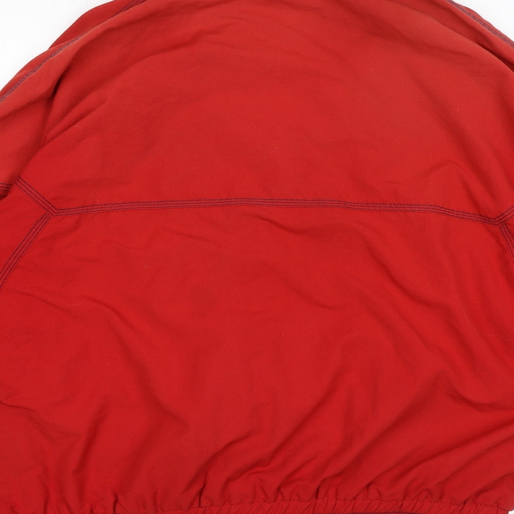 Rodeo Mens Red Bomber Jacket Jacket Size M Zip