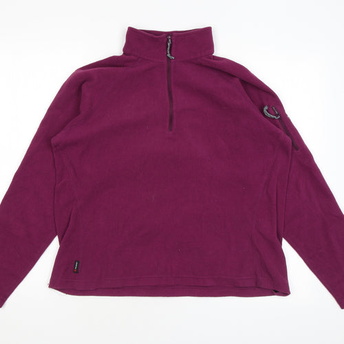 Mountain Equipment Womens Purple Polyester Pullover Sweatshirt Size L Zip