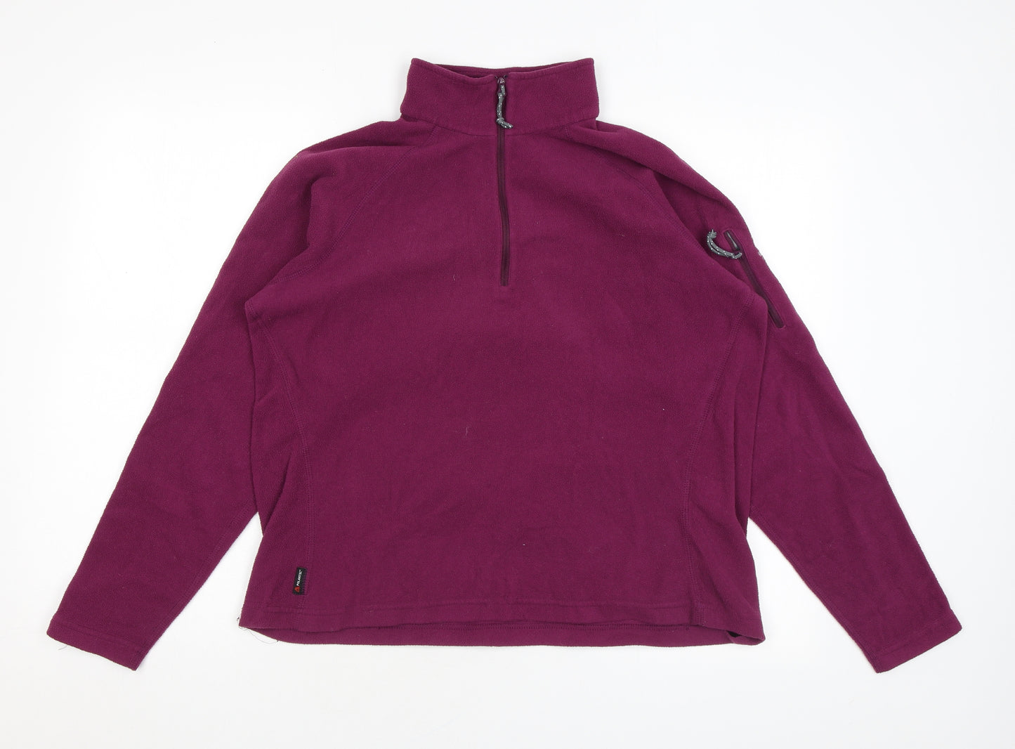 Mountain Equipment Womens Purple Polyester Pullover Sweatshirt Size L Zip