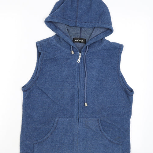Mixin Womens Blue Polyester Full Zip Hoodie Size M Zip