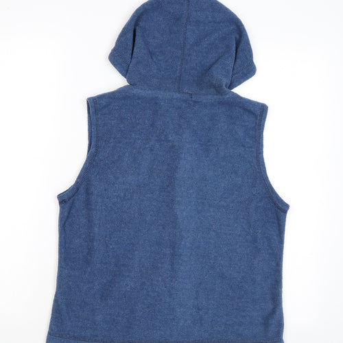 Mixin Womens Blue Polyester Full Zip Hoodie Size M Zip