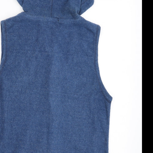 Mixin Womens Blue Polyester Full Zip Hoodie Size M Zip