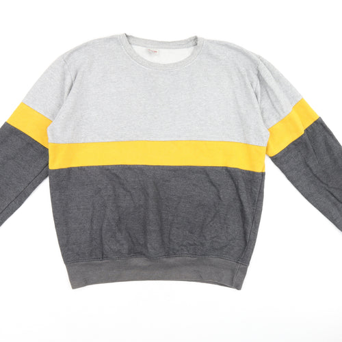 Thread Mills Mens Grey Polyester Pullover Sweatshirt Size XL
