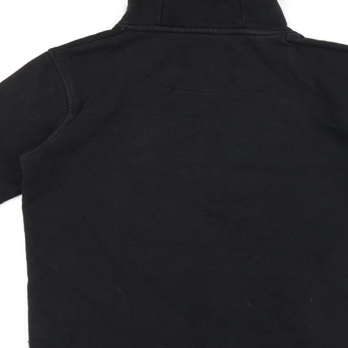 Status London Mens Black Cotton Pullover Hoodie Size S - Logo print