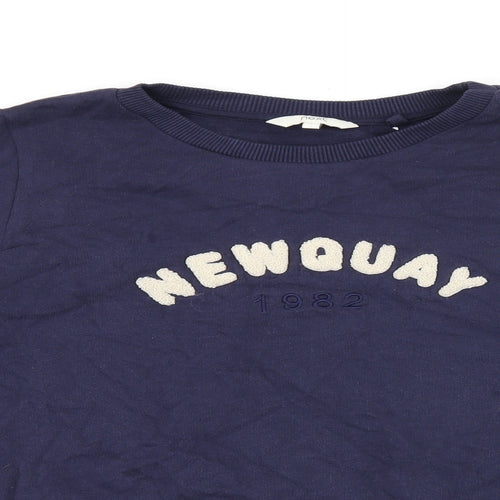 NEXT Womens Blue Cotton Pullover Sweatshirt Size S Pullover - Newquay 1982