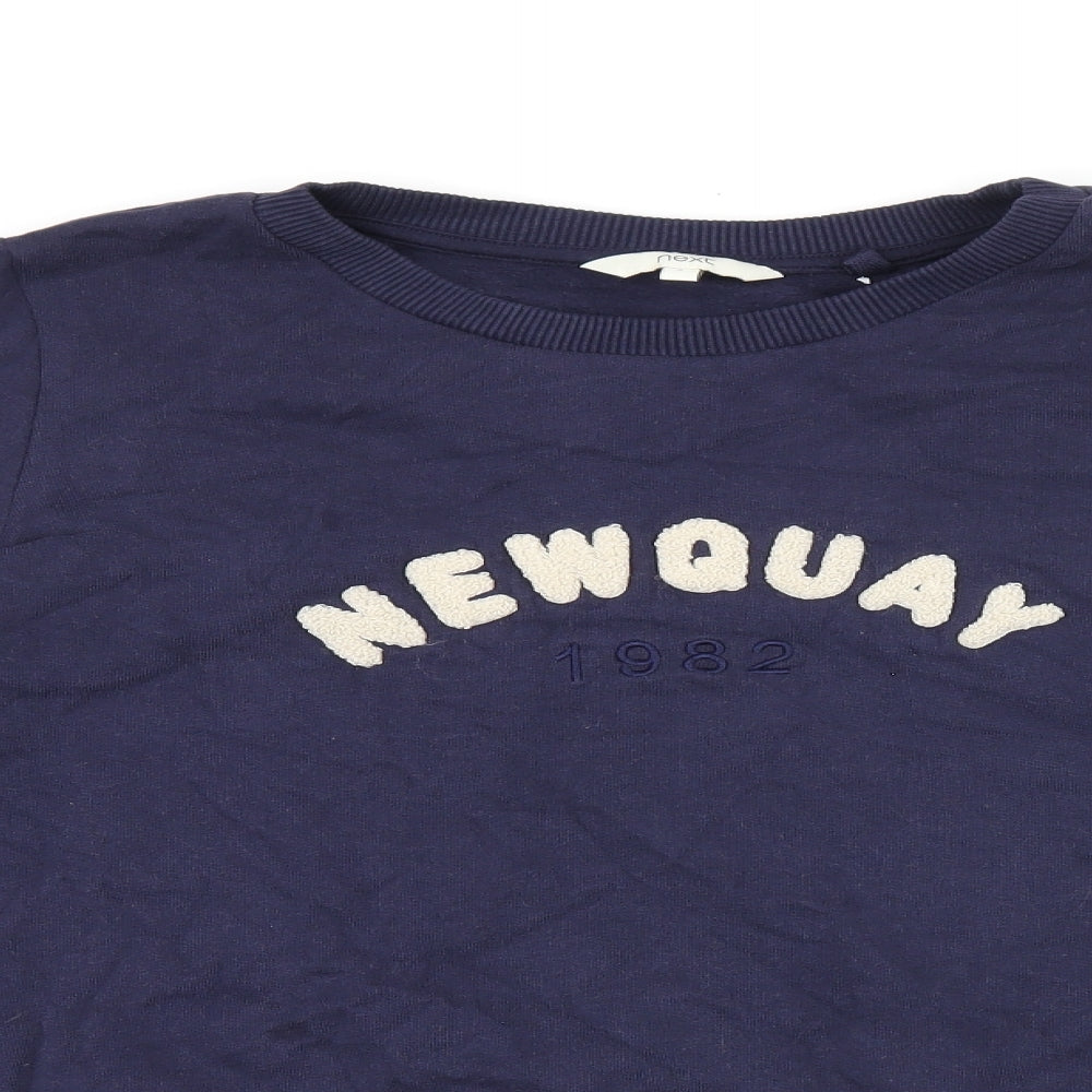 NEXT Womens Blue Cotton Pullover Sweatshirt Size S Pullover - Newquay 1982