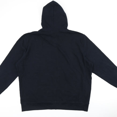 Marks and Spencer Mens Black Cotton Full Zip Sweatshirt Size 2XL