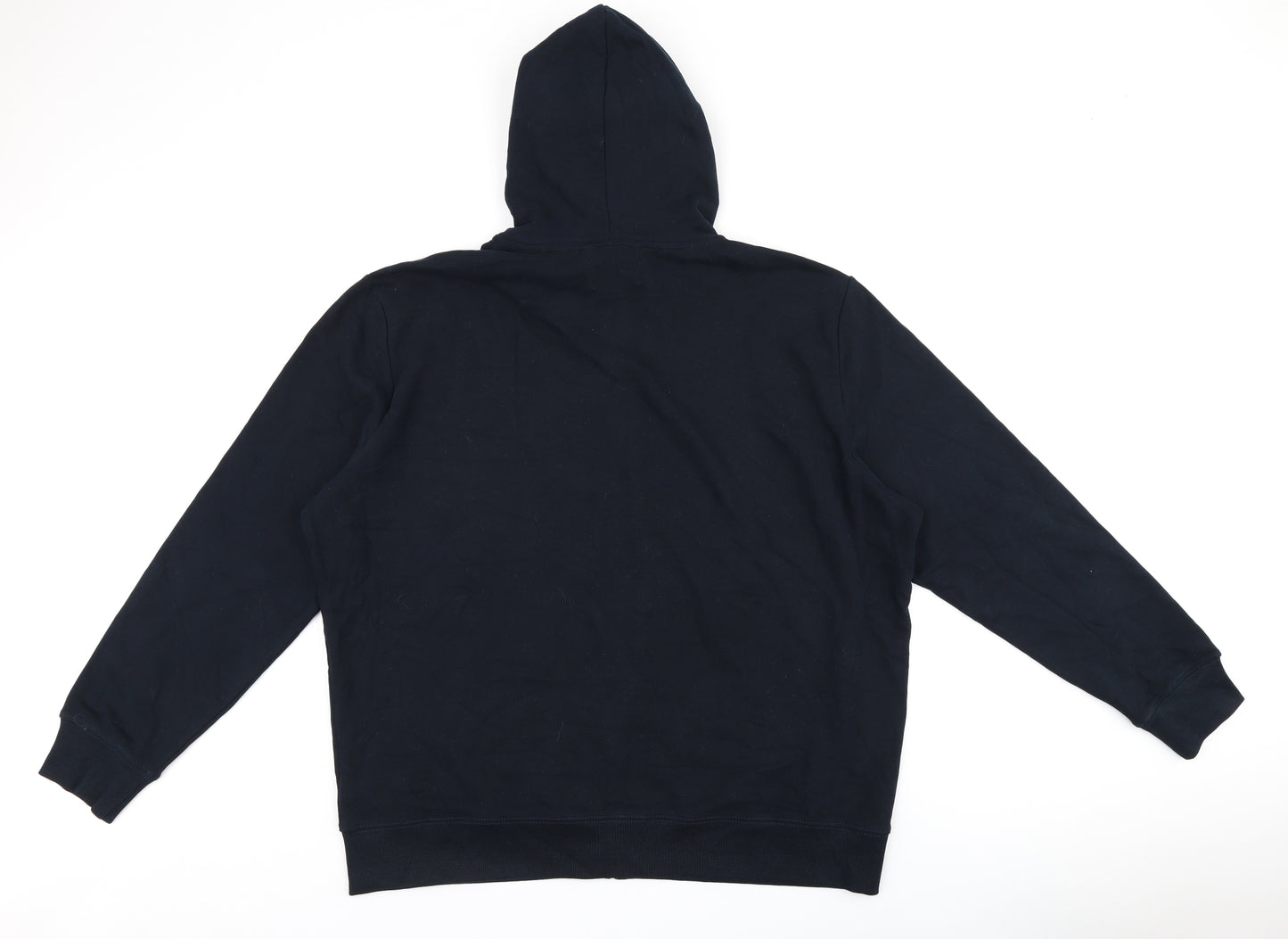 Marks and Spencer Mens Black Cotton Full Zip Sweatshirt Size 2XL