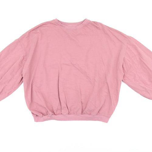 URBAN BLISS Womens Pink Cotton Pullover Sweatshirt Size 10 Pullover