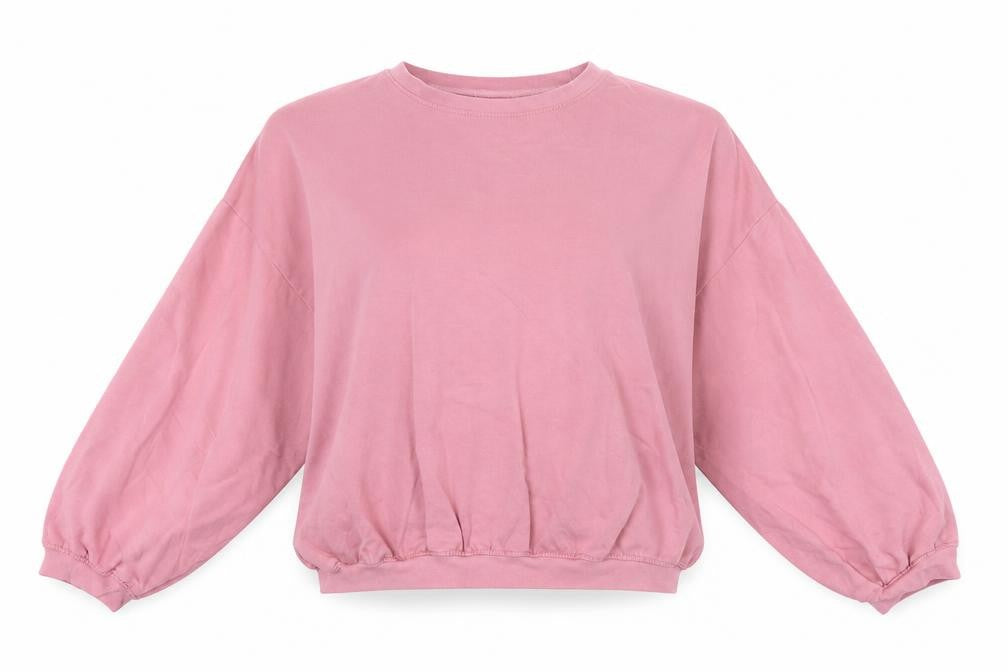 Front view of URBAN BLISS women’s pink cotton pullover sweatshirt, size UK 10, pullover