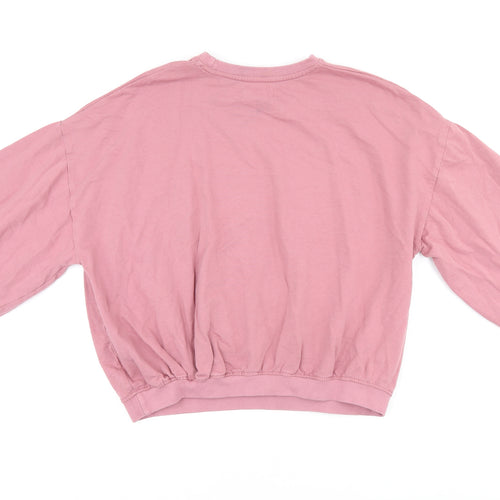 URBAN BLISS Womens Pink Cotton Pullover Sweatshirt Size 10 Pullover