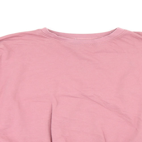 URBAN BLISS Womens Pink Cotton Pullover Sweatshirt Size 10 Pullover