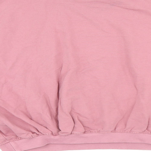 URBAN BLISS Womens Pink Cotton Pullover Sweatshirt Size 10 Pullover