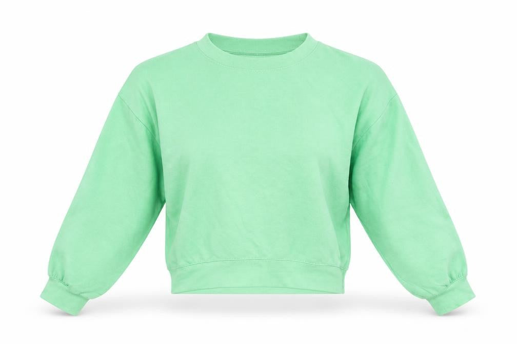 Zara Womens Green Polyester Pullover Sweatshirt Size S Pullover