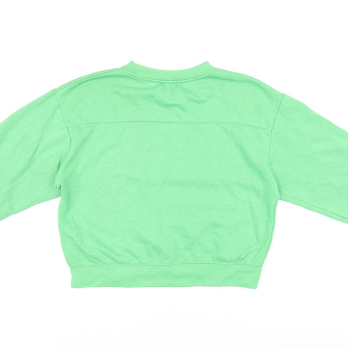 Zara Womens Green Polyester Pullover Sweatshirt Size S Pullover