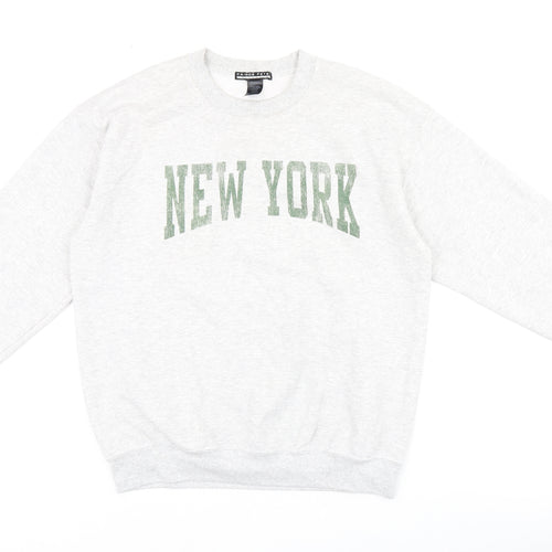 Prince Peter Womens Grey Cotton Pullover Sweatshirt Size M Pullover - New York print