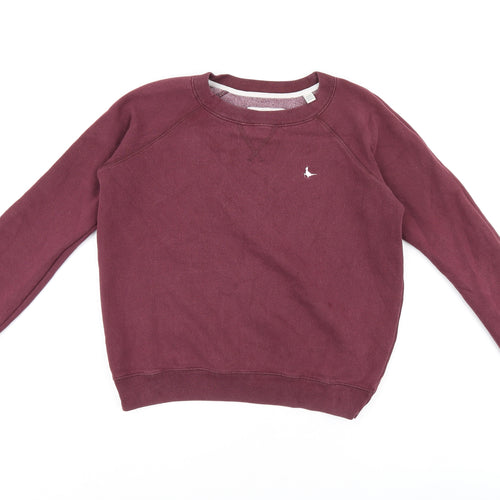 Jack Wills Womens Red Cotton Pullover Sweatshirt Size 6 Pullover
