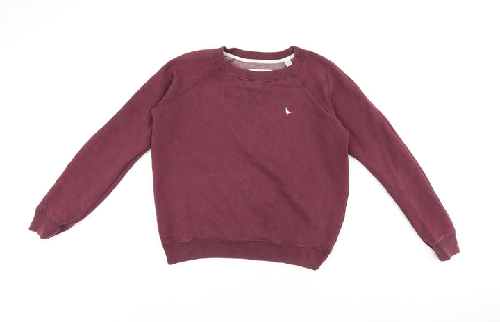 Jack Wills Womens Red Cotton Pullover Sweatshirt Size 6 Pullover