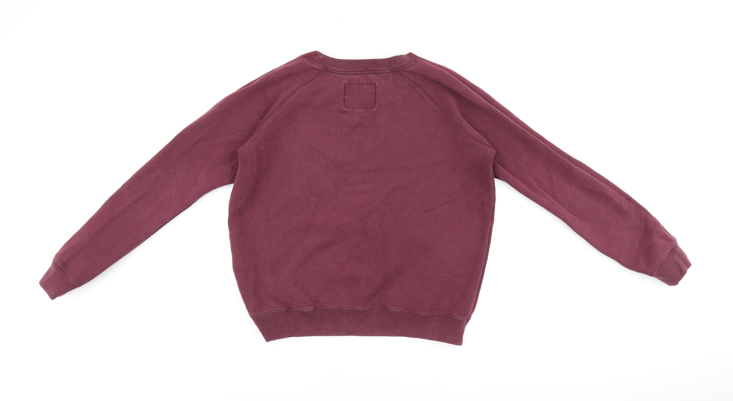 Jack Wills Womens Red Cotton Pullover Sweatshirt Size 6 Pullover