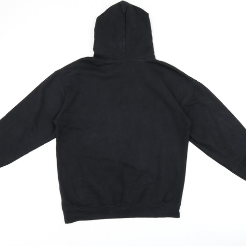 MTV Mens Black Cotton Pullover Hoodie Size M - MTV logo