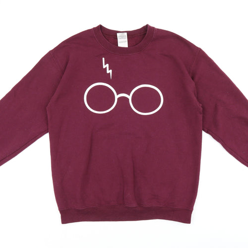 Gildan Womens Red Cotton Pullover Sweatshirt Size M Pullover - Harry Potter