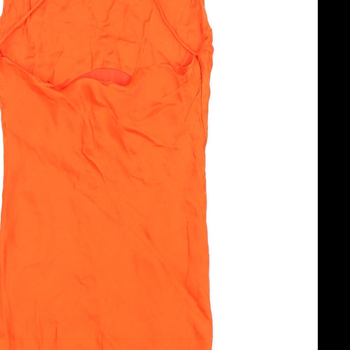Zara Womens Red Viscose Camisole Tank Size S Square Neck