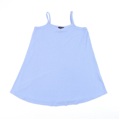 Love Yours Womens Blue Polyester Jersey T-Shirt Size 14 Square Neck