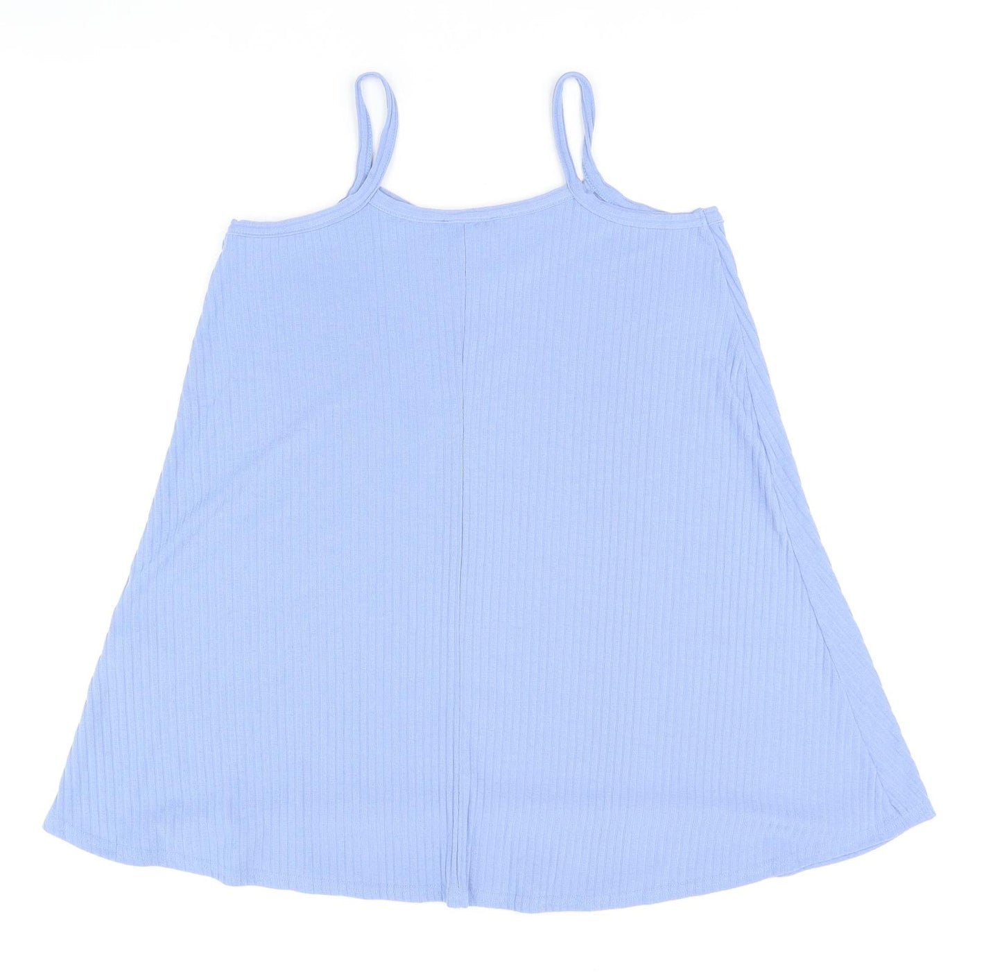 Love Yours Womens Blue Polyester Jersey T-Shirt Size 14 Square Neck
