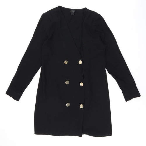 River Island Womens Black Jacket Size 12 Button
