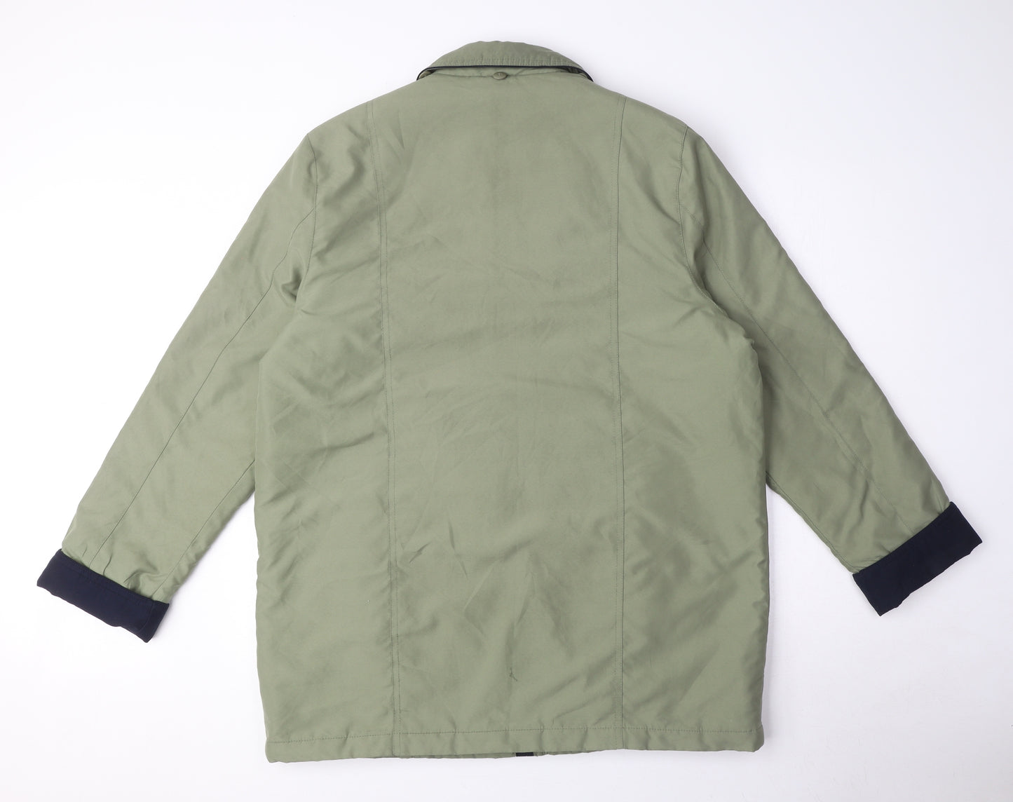 EWM Womens Green Parka Coat Size 16 Zip
