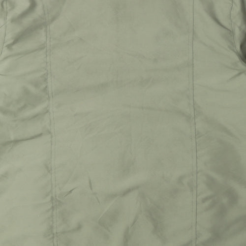 EWM Womens Green Parka Coat Size 16 Zip