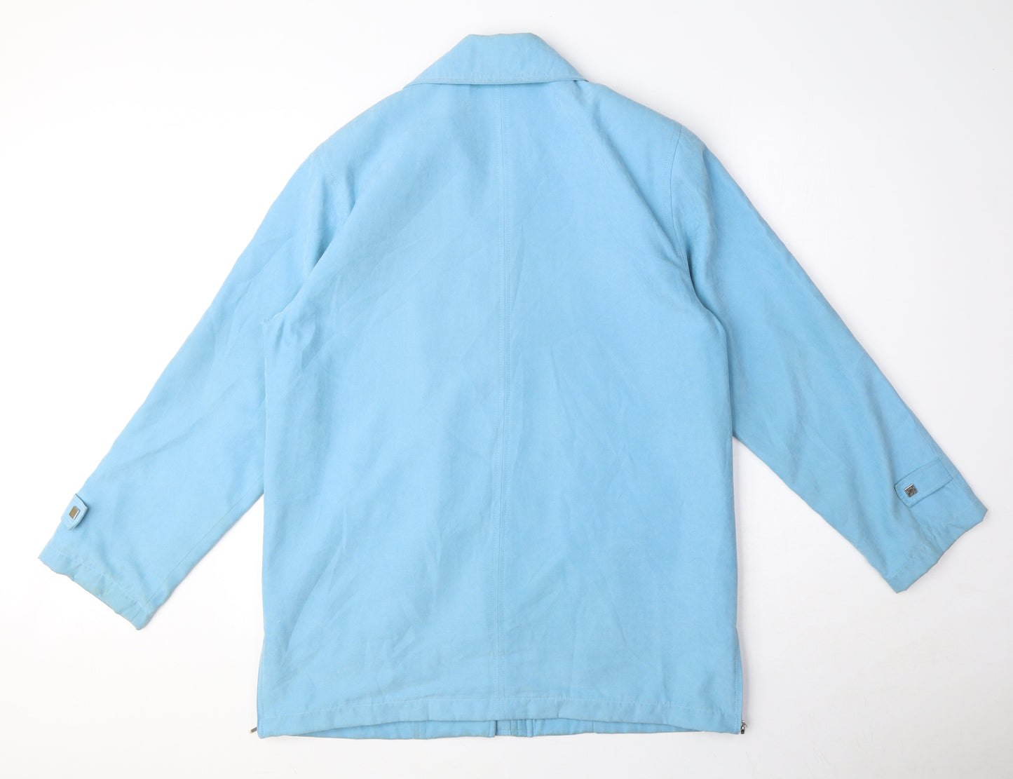 Finesse Womens Blue Parka Coat Size 12 Zip