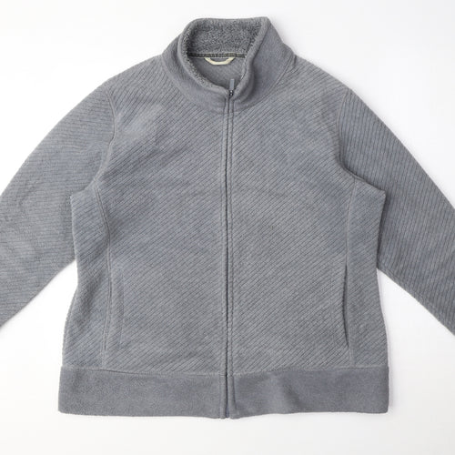 Marks and Spencer Womens Grey Jacket Size 18 Zip