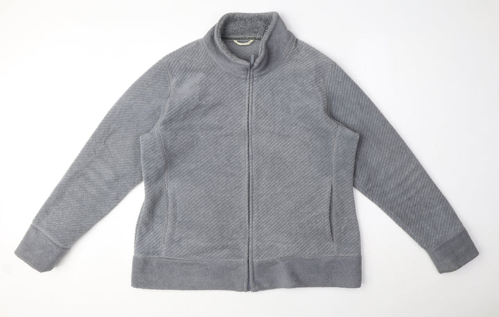 Marks and Spencer Womens Grey Jacket Size 18 Zip
