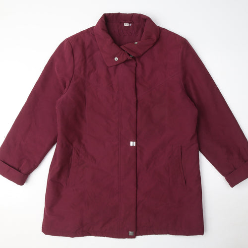 Klassik Womens Purple Jacket Coat Size 14 Zip