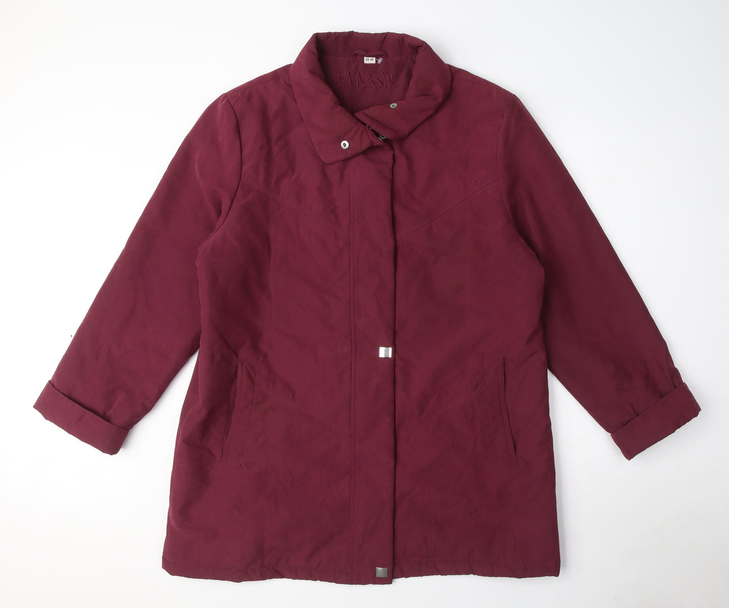 Klassik Womens Purple Jacket Coat Size 14 Zip