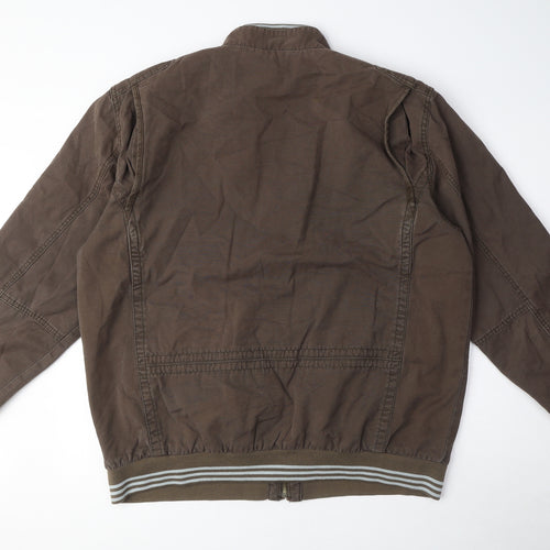 Burton Mens Brown Bomber Jacket Coat Size XL Zip - Pocket detail
