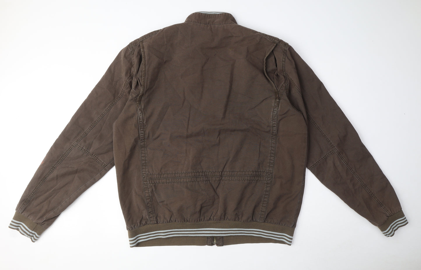Burton Mens Brown Bomber Jacket Coat Size XL Zip - Pocket detail