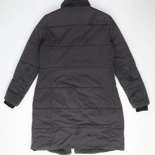 John Lewis Womens Grey Puffer Jacket Coat Size 10 Zip