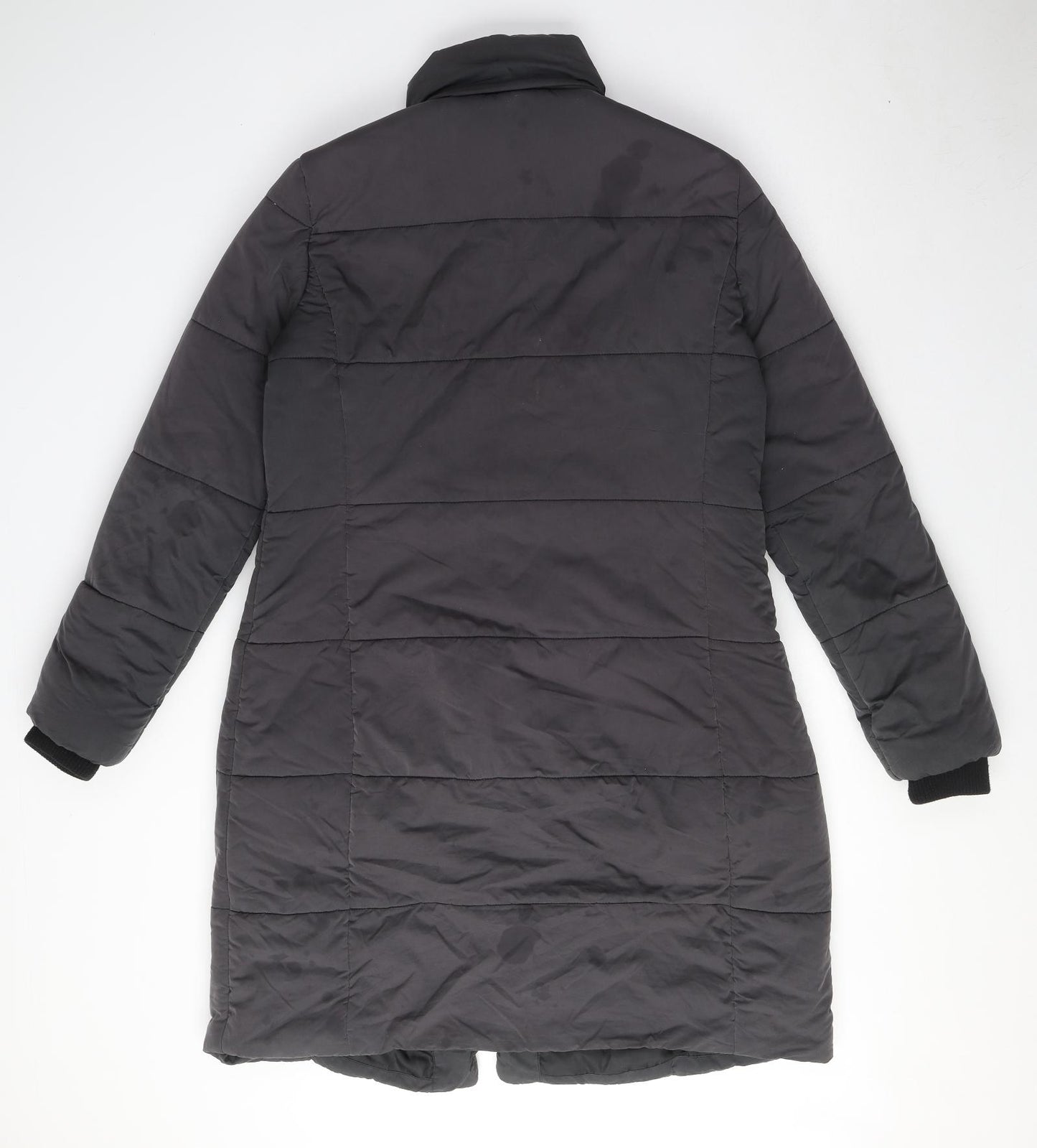 John Lewis Womens Grey Puffer Jacket Coat Size 10 Zip