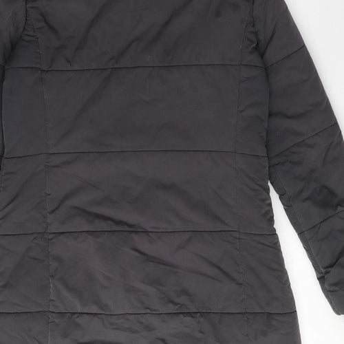 John Lewis Womens Grey Puffer Jacket Coat Size 10 Zip