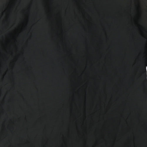 NICOLE FARHI Womens Black Overcoat Coat Size 12 Button - Size 12-14