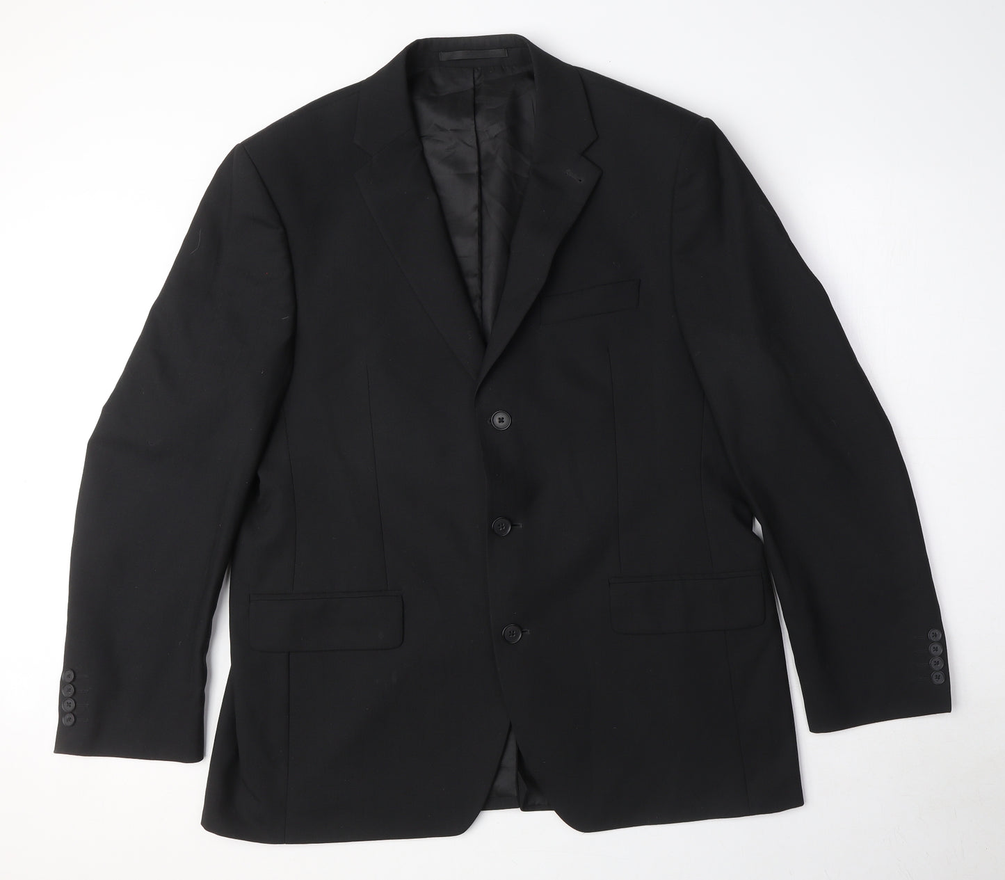 NEXT Mens Black Polyester Jacket Suit Jacket Size 44 Regular